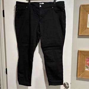 Loft Plus Modern Skinny Black Jeans Size 22